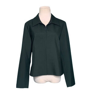 Pendleton dark green full zipper classic blazer jacket size 10